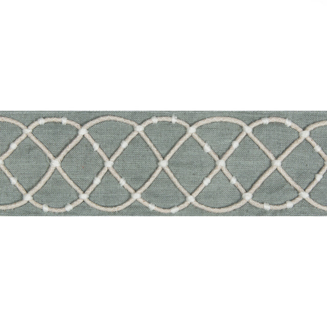 KRAVET BASICS T30800.1101.0 FISHERMAN'S NET SILVER TRIM - Eade's Wallpaper