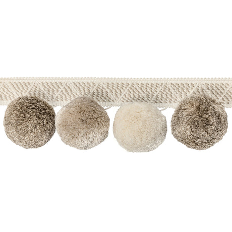 KRAVET COUTURE T30804.16.0 PHUKET POMS STONE TRIM - Eade's Wallpaper