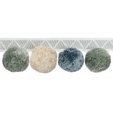 KRAVET COUTURE T30804.1635.0 PHUKET POMS SEAGLASS TRIM - Eade's Wallpaper