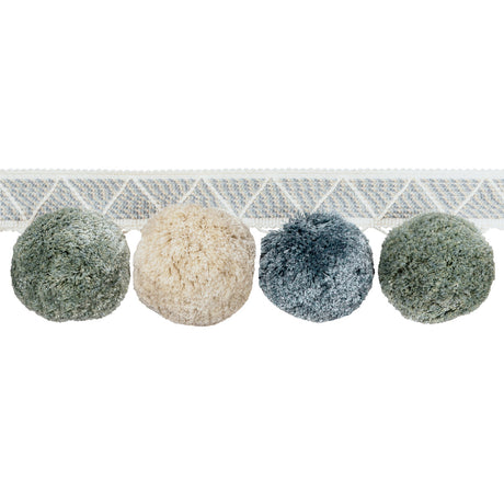 KRAVET COUTURE T30804.1635.0 PHUKET POMS SEAGLASS TRIM - Eade's Wallpaper
