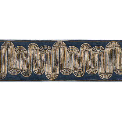KRAVET COUTURE T30807.650.0 ISCHIA TAPE GOLD/NAVY TRIM - Eade's Wallpaper