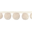 KRAVET COUTURE T30826.101.0 JUNGLE POMS IVORY TRIM - Eade's Wallpaper