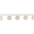 KRAVET COUTURE T30827.101.0 PARADISE POMS IVORY TRIM - Eade's Wallpaper