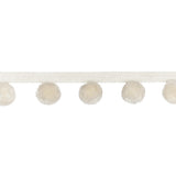 KRAVET COUTURE T30827.101.0 PARADISE POMS IVORY TRIM - Eade's Wallpaper
