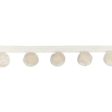 KRAVET COUTURE T30827.101.0 PARADISE POMS IVORY TRIM - Eade's Wallpaper