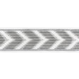 KRAVET COUTURE T30828.1121.0 CHEVRON VELVET TAPE GREY TRIM - Eade's Wallpaper