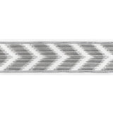 KRAVET COUTURE T30828.1121.0 CHEVRON VELVET TAPE GREY TRIM - Eade's Wallpaper