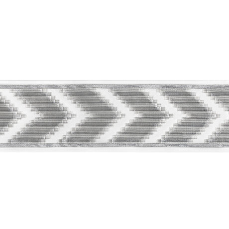 KRAVET COUTURE T30828.1121.0 CHEVRON VELVET TAPE GREY TRIM - Eade's Wallpaper
