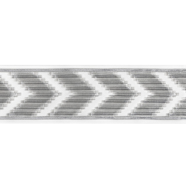 KRAVET COUTURE T30828.1121.0 CHEVRON VELVET TAPE GREY TRIM - Eade's Wallpaper