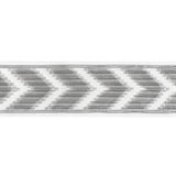 KRAVET COUTURE T30828.1121.0 CHEVRON VELVET TAPE GREY TRIM - Eade's Wallpaper