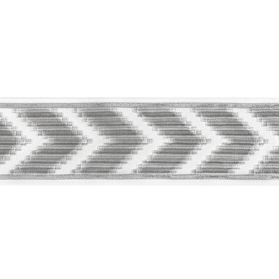 KRAVET COUTURE T30828.1121.0 CHEVRON VELVET TAPE GREY TRIM - Eade's Wallpaper