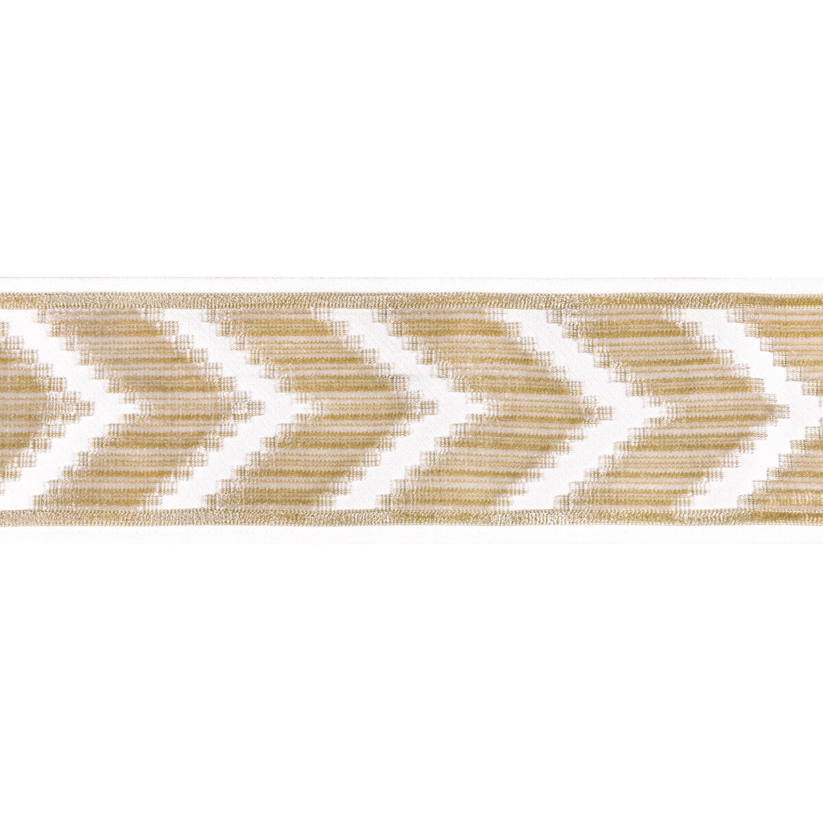 KRAVET COUTURE T30828.16.0 CHEVRON VELVET TAPE CREAM TRIM - Eade's Wallpaper