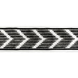 KRAVET COUTURE T30828.81.0 CHEVRON VELVET TAPE NOIR TRIM - Eade's Wallpaper