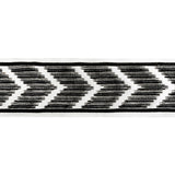 KRAVET COUTURE T30828.81.0 CHEVRON VELVET TAPE NOIR TRIM - Eade's Wallpaper