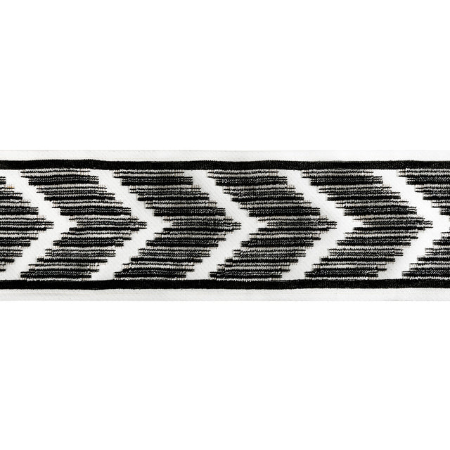 KRAVET COUTURE T30828.81.0 CHEVRON VELVET TAPE NOIR TRIM - Eade's Wallpaper