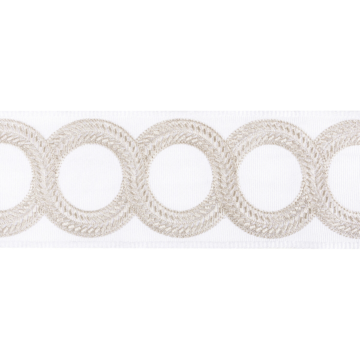 KRAVET COUTURE T30829.106.0 LOOPED TAPE PLATINUM TRIM - Eade's Wallpaper