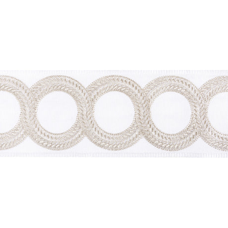KRAVET COUTURE T30829.106.0 LOOPED TAPE PLATINUM TRIM - Eade's Wallpaper