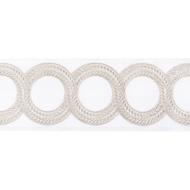 KRAVET COUTURE T30829.106.0 LOOPED TAPE PLATINUM TRIM - Eade's Wallpaper