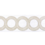 KRAVET COUTURE T30829.1611.0 LOOPED TAPE LIGHT SILVER TRIM - Eade's Wallpaper