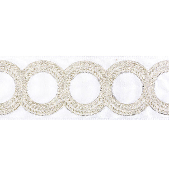 KRAVET COUTURE T30829.1611.0 LOOPED TAPE LIGHT SILVER TRIM - Eade's Wallpaper