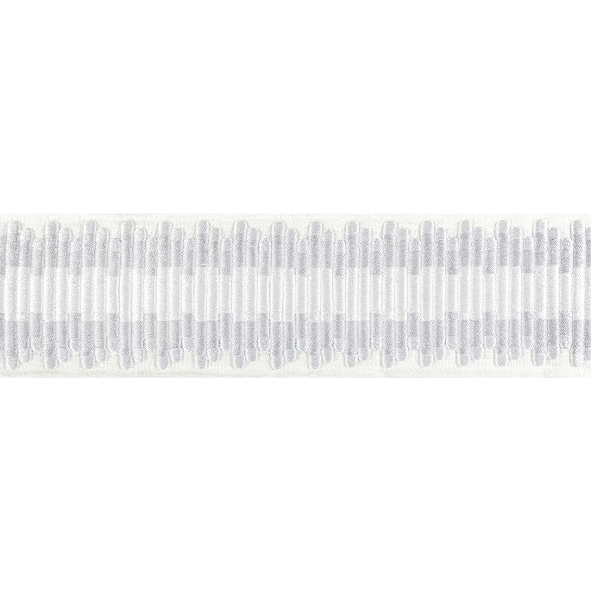 KRAVET COUTURE T30834.11.0 HORIZONS TAPE SILVER TRIM - Eade's Wallpaper