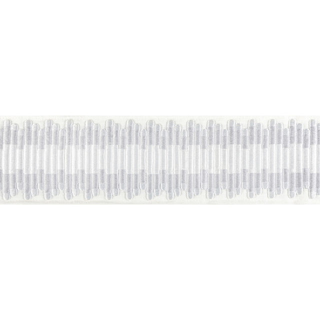 KRAVET COUTURE T30834.11.0 HORIZONS TAPE SILVER TRIM - Eade's Wallpaper