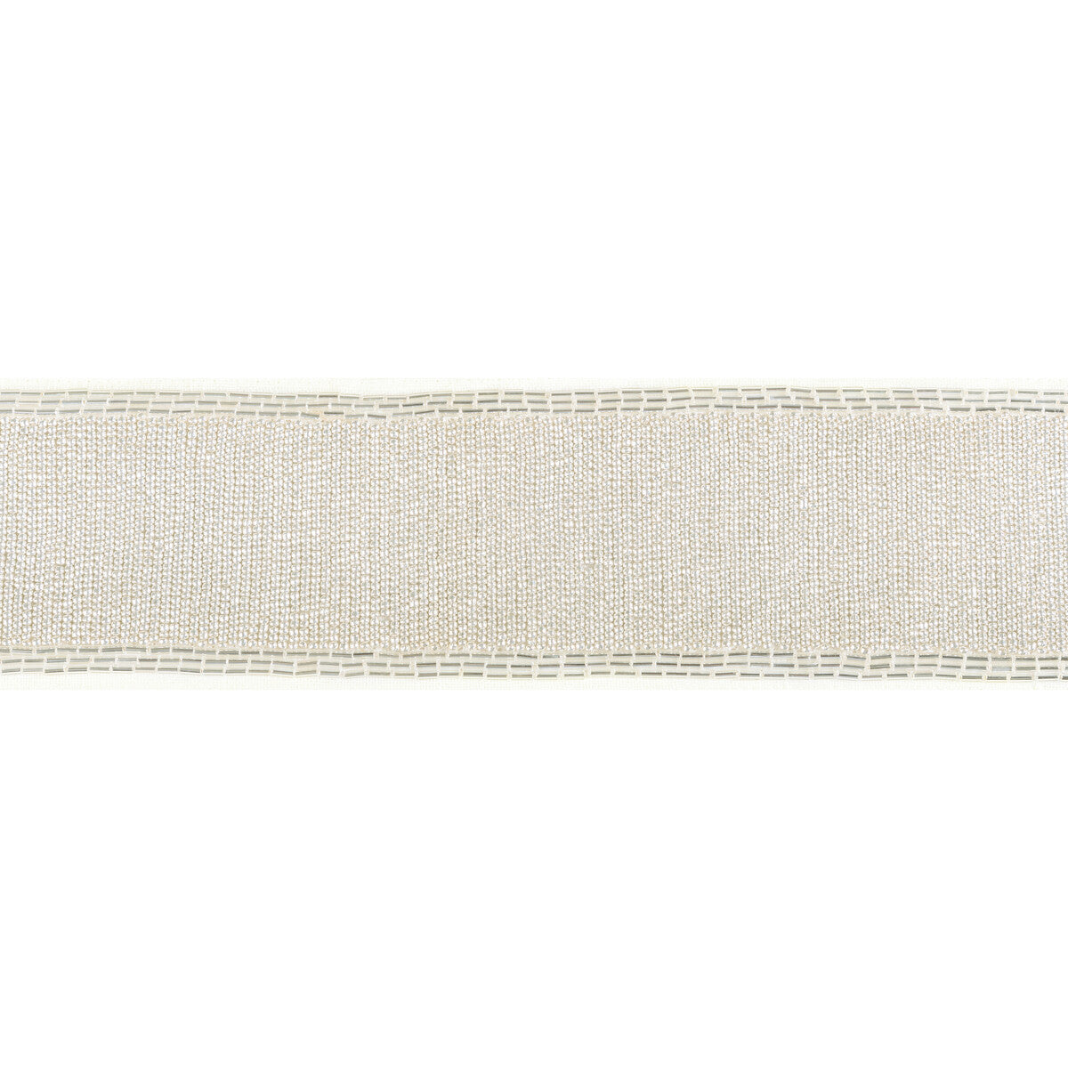 KRAVET COUTURE T30836.11.0 LUXE BEAD TAPE SILVER TRIM - Eade's Wallpaper