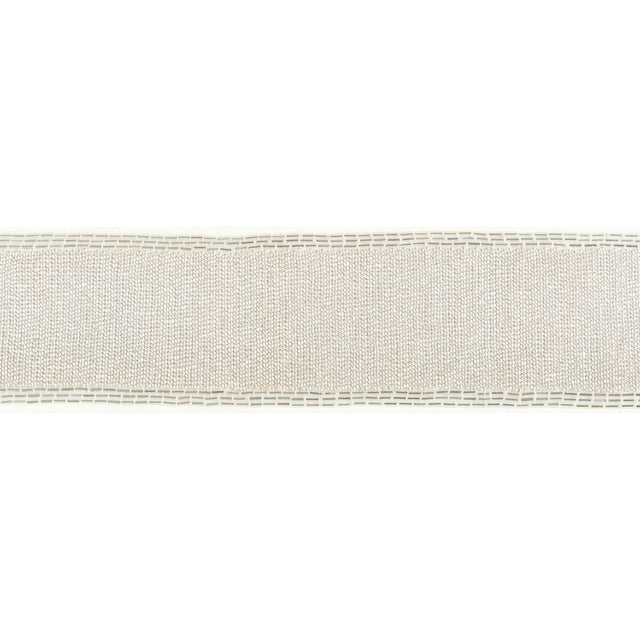 KRAVET COUTURE T30836.11.0 LUXE BEAD TAPE SILVER TRIM - Eade's Wallpaper