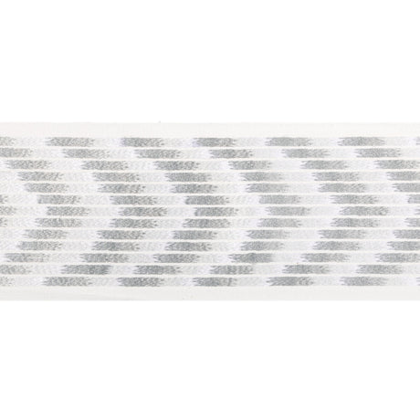 KRAVET COUTURE T30839.11.0 CHEVRON WIDE TAPE SILVER TRIM - Eade's Wallpaper