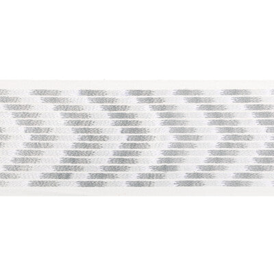 KRAVET COUTURE T30839.11.0 CHEVRON WIDE TAPE SILVER TRIM - Eade's Wallpaper