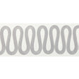 KRAVET COUTURE T30840.11.0 WIGGLE WIDE TAPE GREY TRIM - Eade's Wallpaper