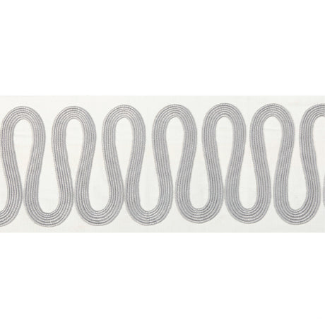 KRAVET COUTURE T30840.11.0 WIGGLE WIDE TAPE GREY TRIM - Eade's Wallpaper