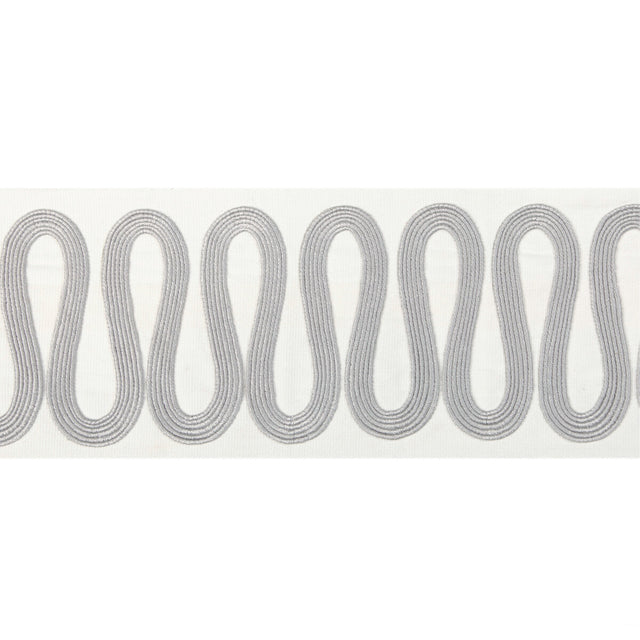 KRAVET COUTURE T30840.11.0 WIGGLE WIDE TAPE GREY TRIM - Eade's Wallpaper