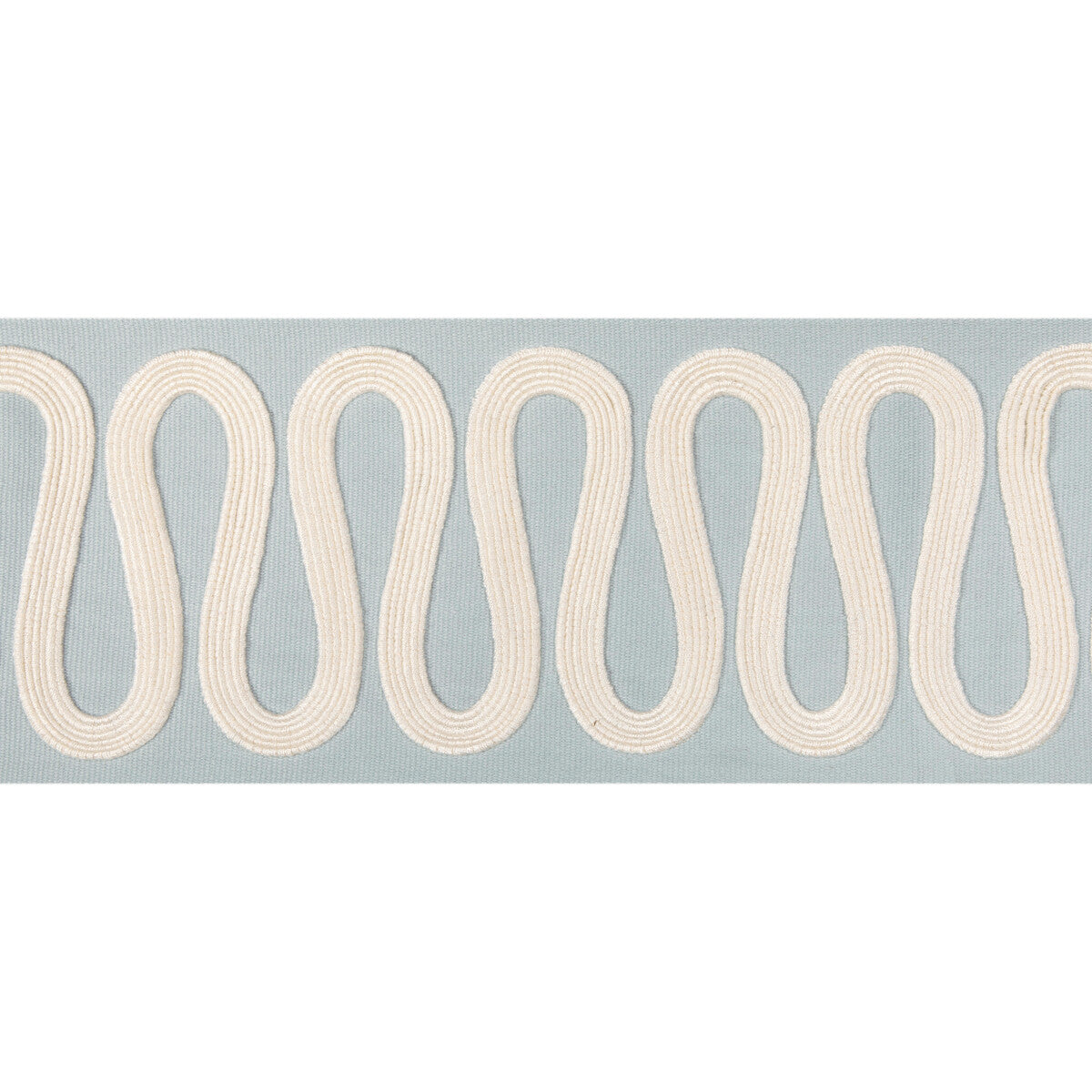 KRAVET COUTURE T30840.115.0 WIGGLE WIDE TAPE SKY TRIM - Eade's Wallpaper