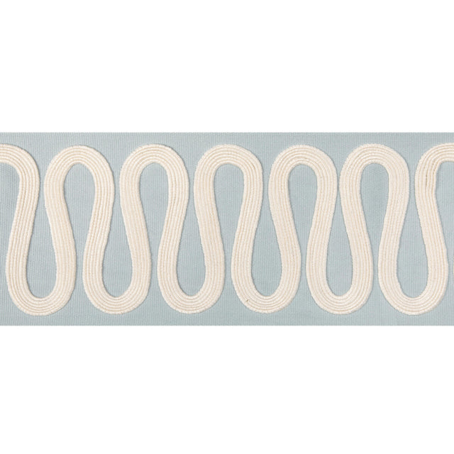 KRAVET COUTURE T30840.115.0 WIGGLE WIDE TAPE SKY TRIM - Eade's Wallpaper