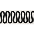 KRAVET COUTURE T30840.81.0 WIGGLE WIDE TAPE NOIR TRIM - Eade's Wallpaper