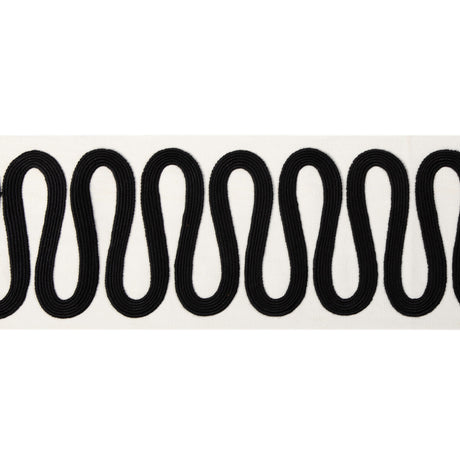 KRAVET COUTURE T30840.81.0 WIGGLE WIDE TAPE NOIR TRIM - Eade's Wallpaper