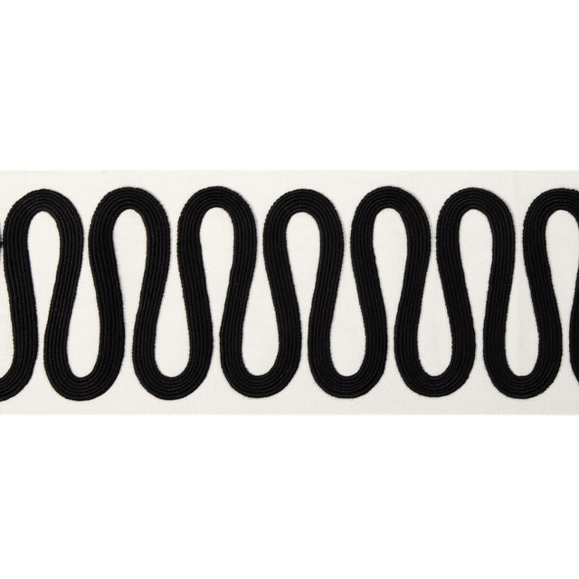 KRAVET COUTURE T30840.81.0 WIGGLE WIDE TAPE NOIR TRIM - Eade's Wallpaper