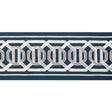 KRAVET COUTURE T30841.50.0 OCTAGON WIDE TAPE INDIGO TRIM - Eade's Wallpaper