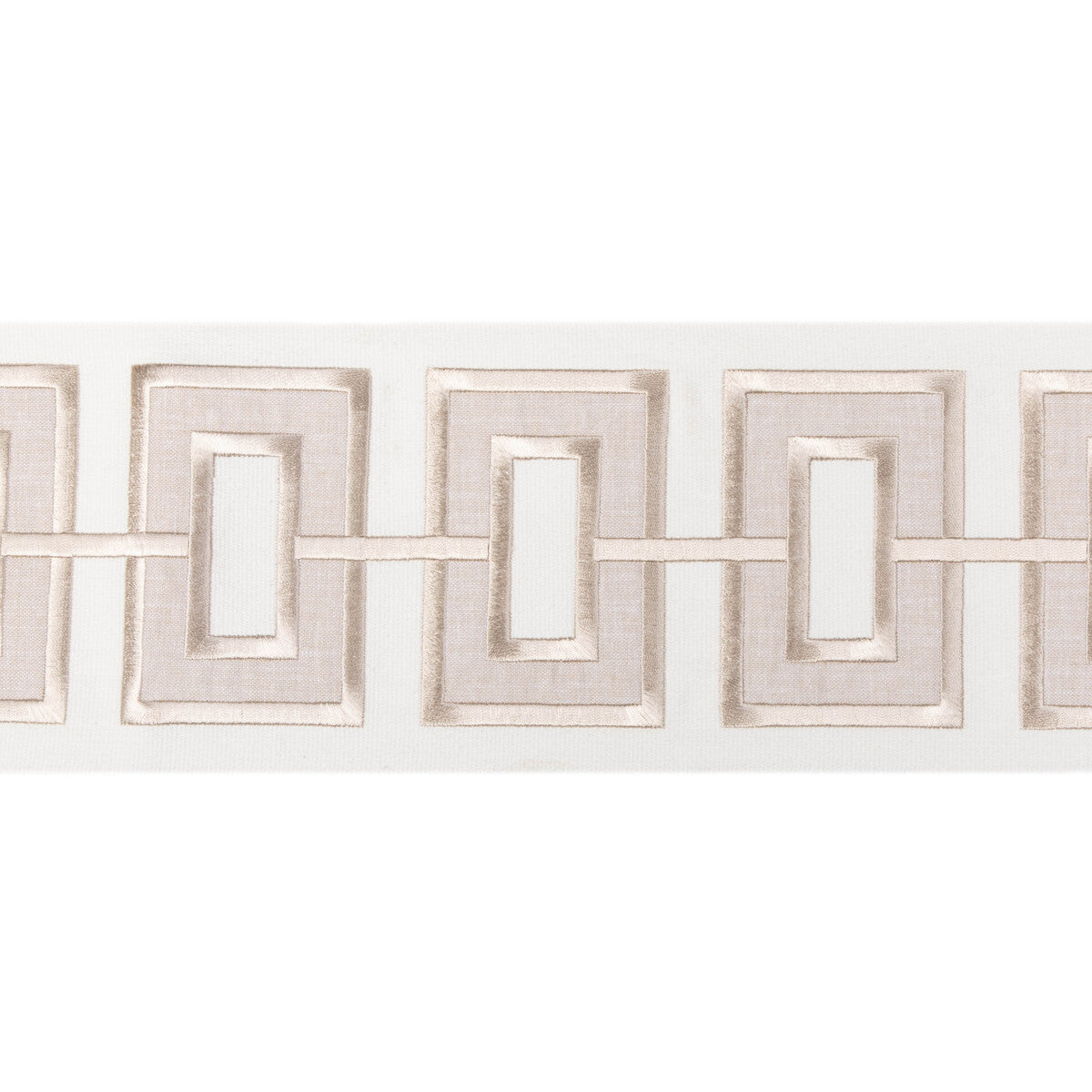 KRAVET COUTURE T30842.116.0 APPLIQUE WIDE TAPE LINEN TRIM - Eade's Wallpaper
