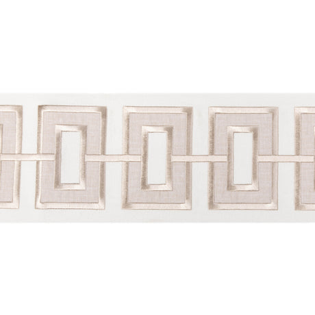 KRAVET COUTURE T30842.116.0 APPLIQUE WIDE TAPE LINEN TRIM - Eade's Wallpaper