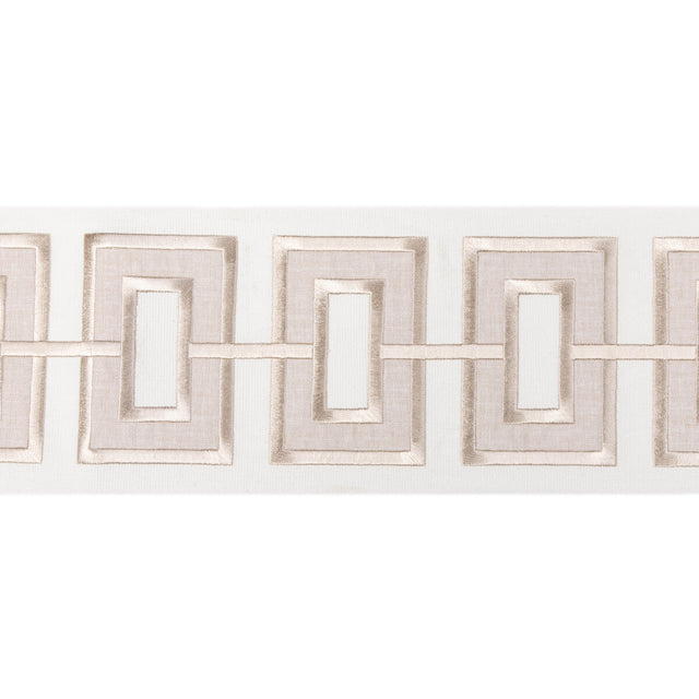 KRAVET COUTURE T30842.116.0 APPLIQUE WIDE TAPE LINEN TRIM - Eade's Wallpaper