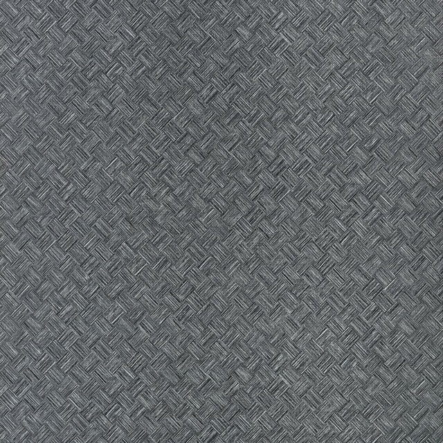 Thibaut SADDLE WEAVE T34065 in Black and Silver Wallpaper - 