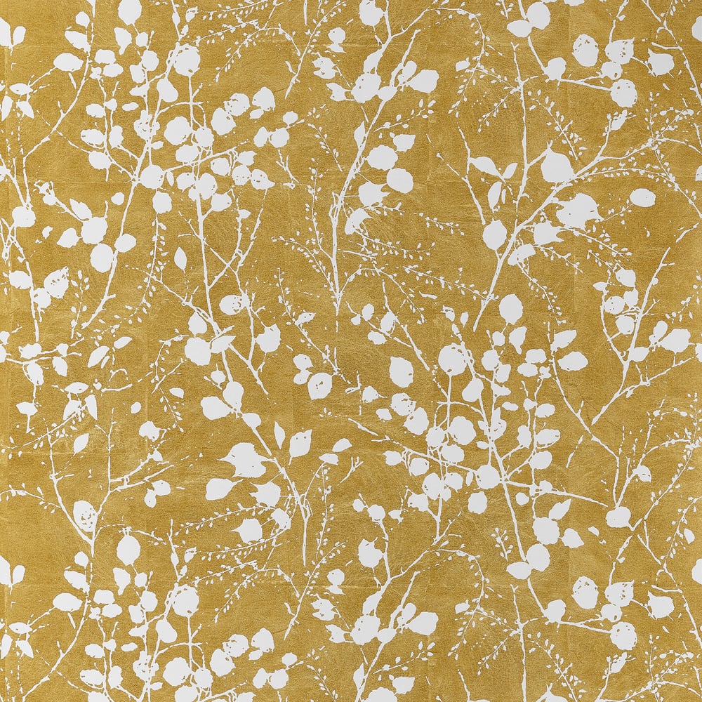 Thibaut KATAMARI BUD T34093 in Dark Gold and White Wallpaper