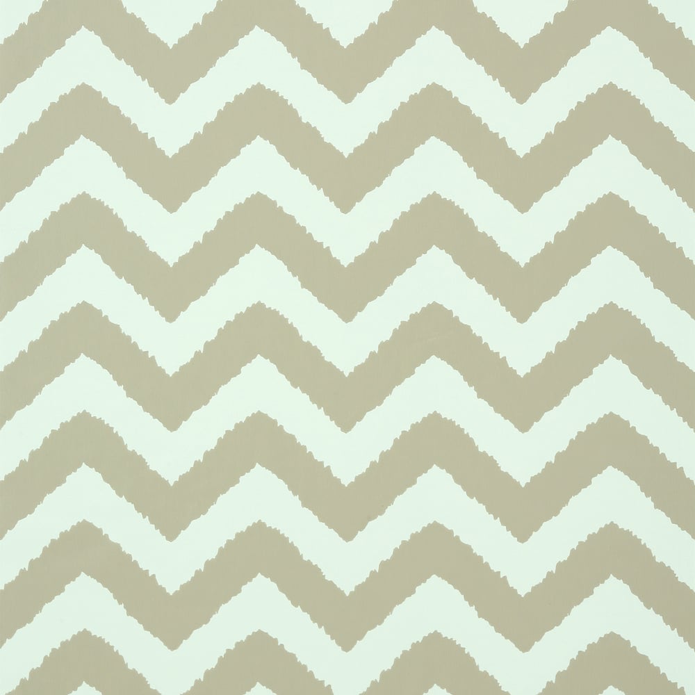 Thibaut T35189 WIDENOR CHEVRON Taupe on Aqua Wallpaper