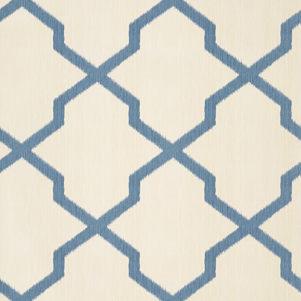 Thibaut T36136 MYANMAR TRELLIS Navy Wallpaper