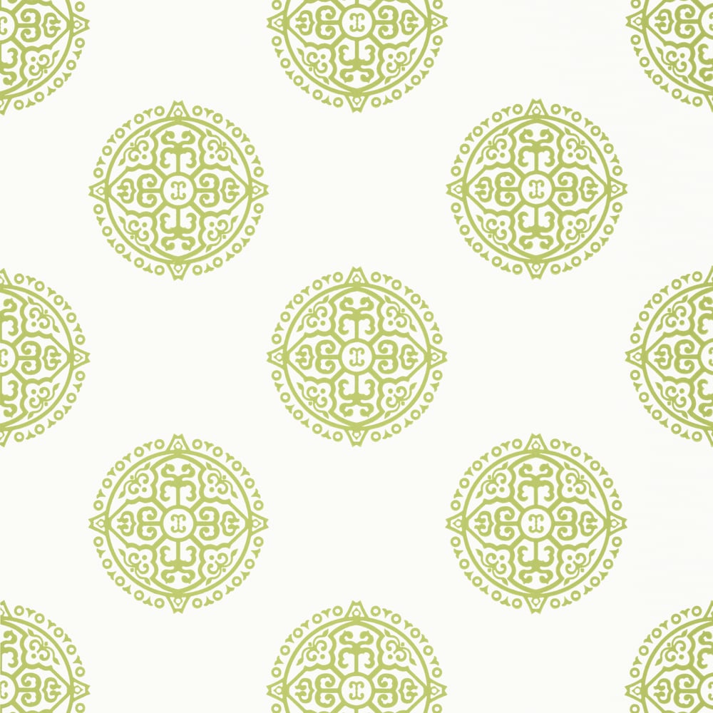 Thibaut T36171 HALIE CIRCLE Green Wallpaper
