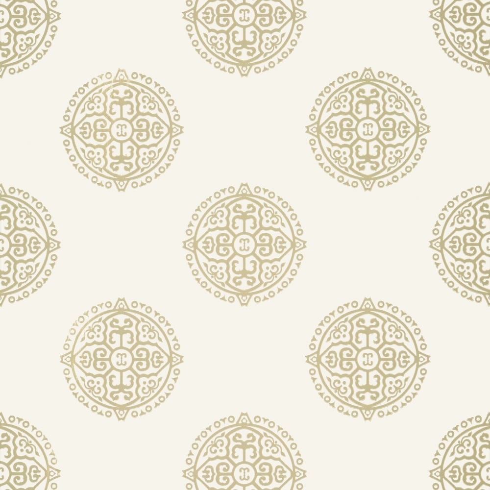 Thibaut T36173 HALIE CIRCLE Beige Wallpaper
