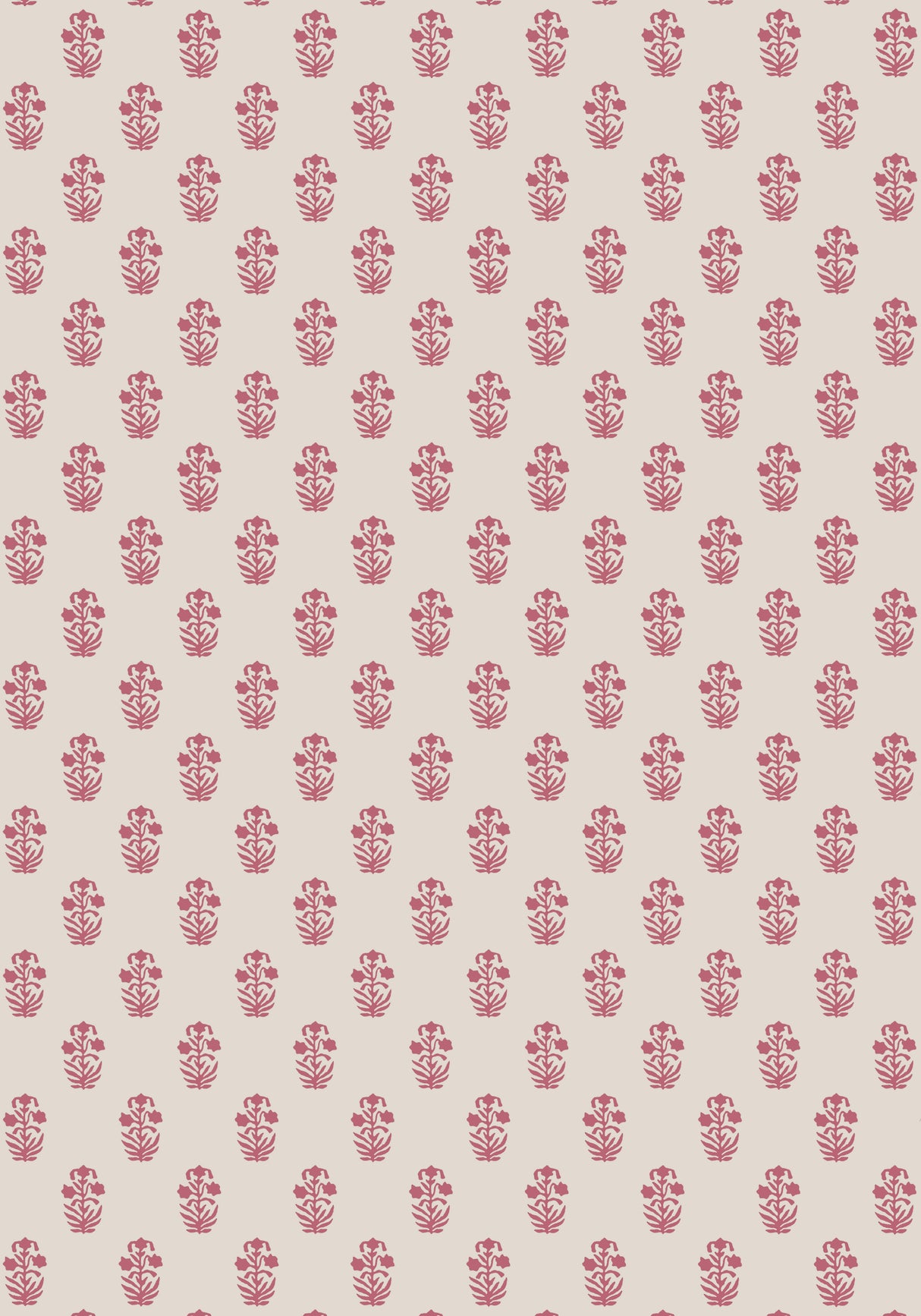 Thibaut T36406 CORWIN Raspberry on Natural Wallpaper