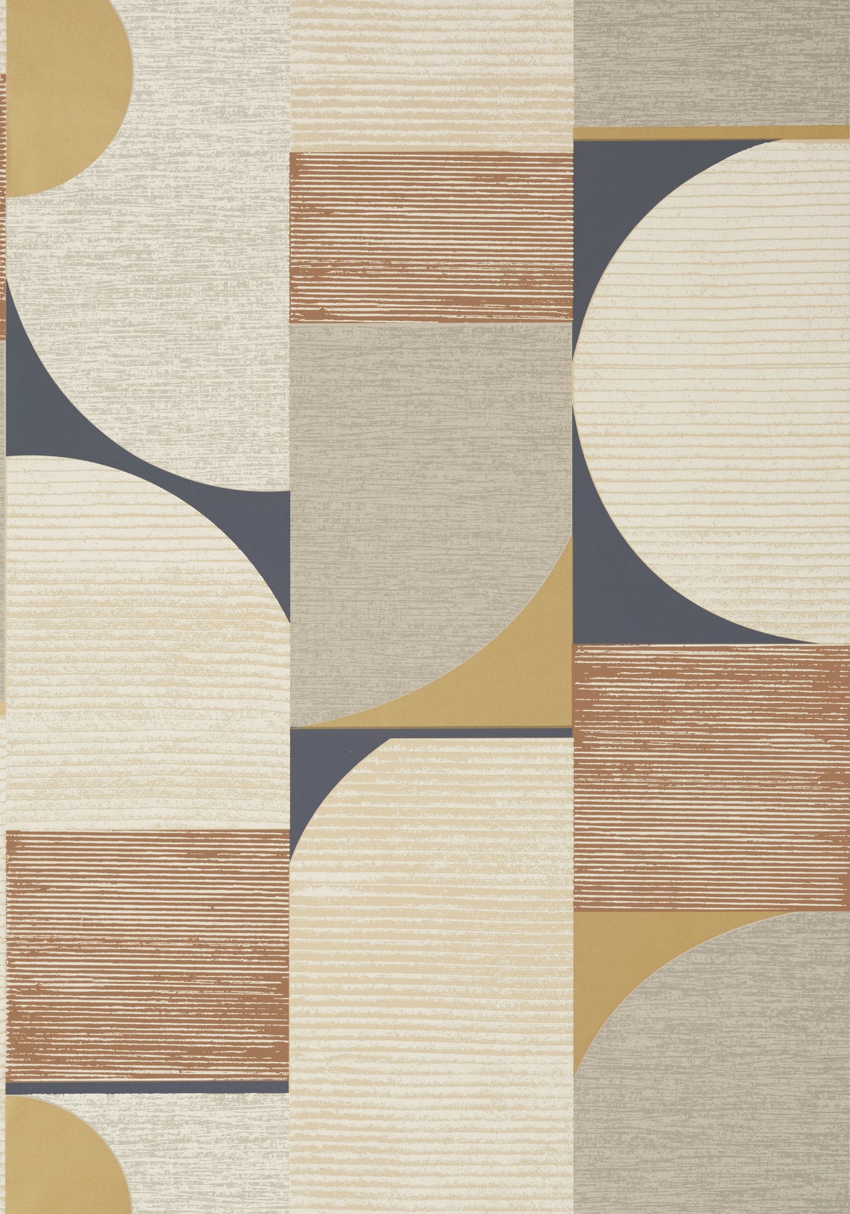 Thibaut T41027 SATURN Metallic Copper and Black Wallpaper